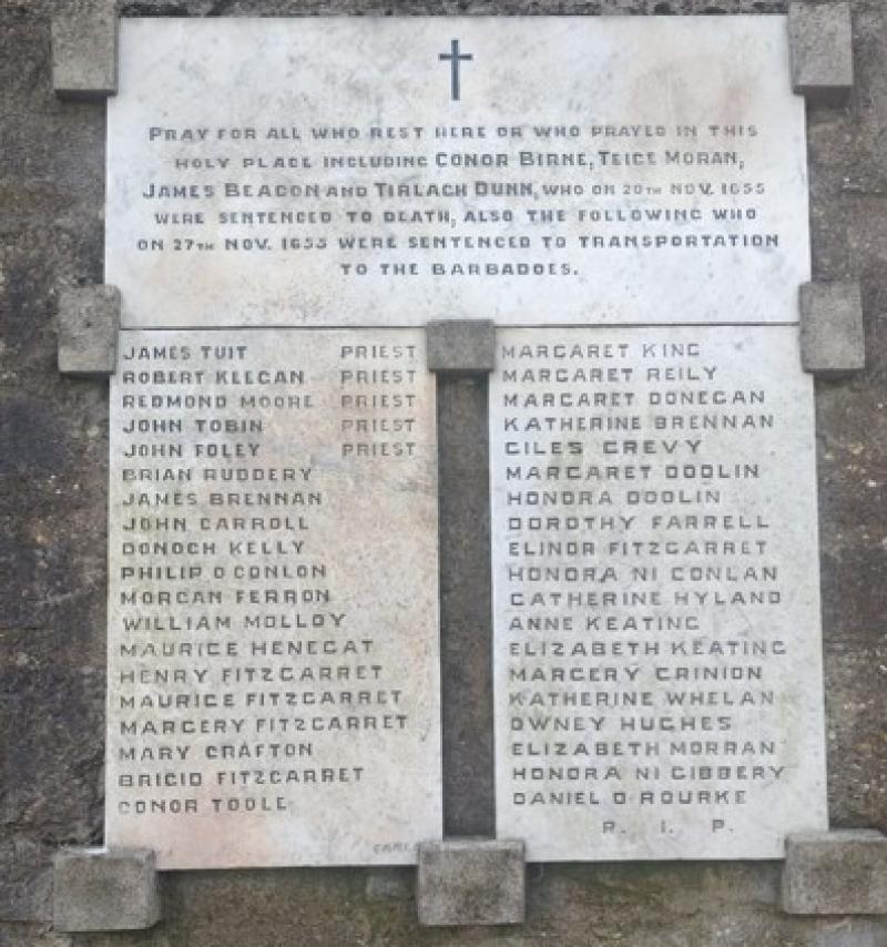 Memorial in Kildare paying tribute to Lackagh residents sold into slavery to be rededicated