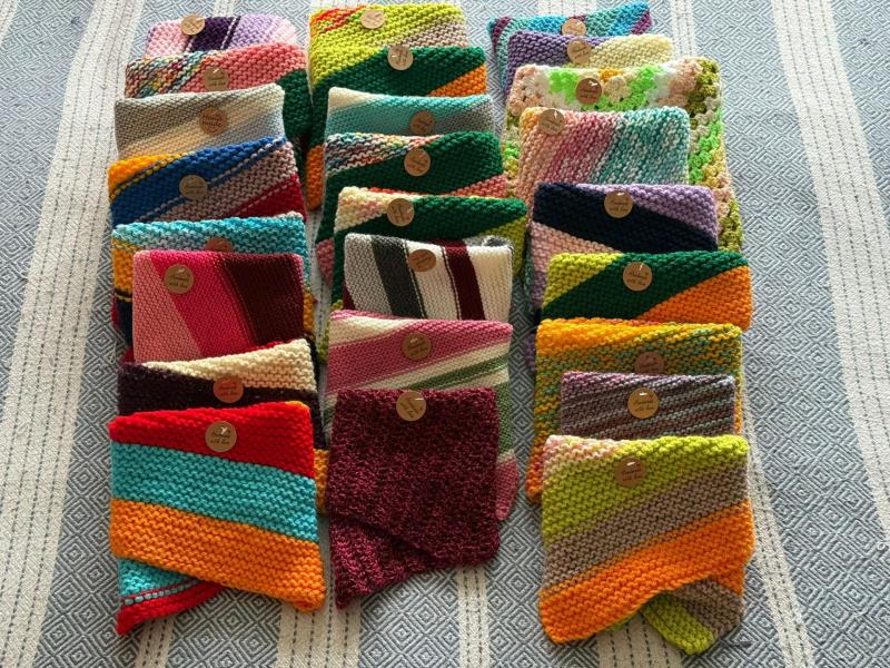 From squares to scarves: Kildare Yarn Bombers convert bunting into clothes for a good cause