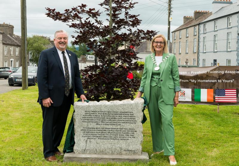 GALLERY: Plaque unveiled in Rathangan to mark official twinning with Bruce Springsteen's Freehold hometown 