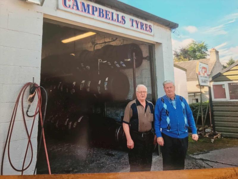 Joe with his late brother Mick, who also had a tyre centre in Thurles 