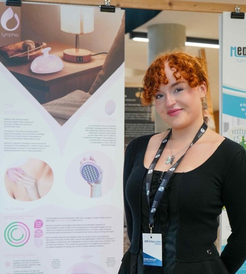 University in Kildare congratulates student on award-winning breast cancer recovery device