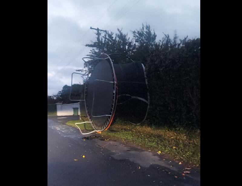 Kildare heavy gusts cause trampoline chaos near Athy