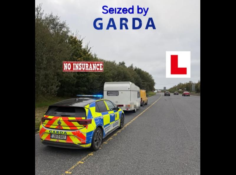 Van and caravan seized on Kildare's M4