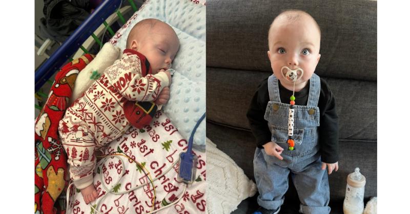 Kildare family's first Christmas at home with baby boy after battling illness in hospital