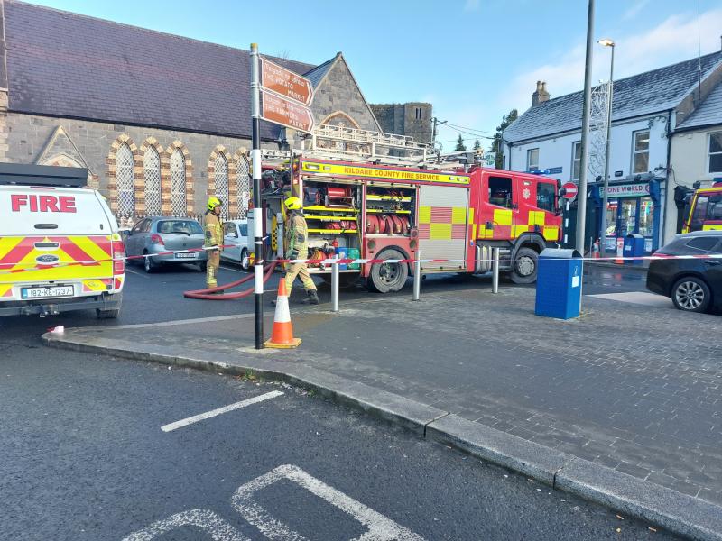 BREAKING: Kildare firefighters tackle town centre blaze emergency