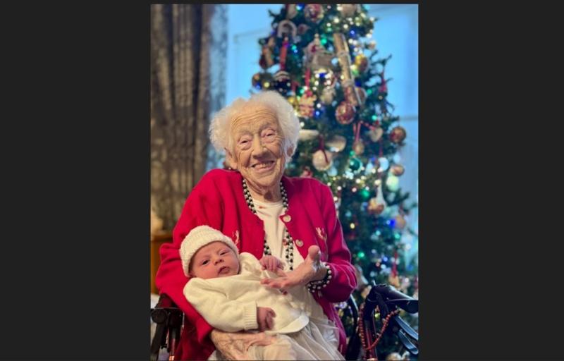 PHOTOS: Joyful moment as Kildare woman (96) holds great, great grandchild