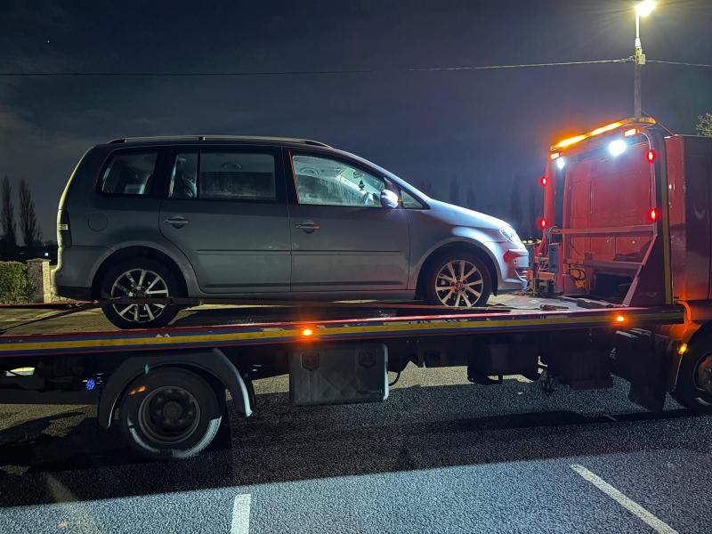 Car impounded at North Kildare checkpoint last weekend