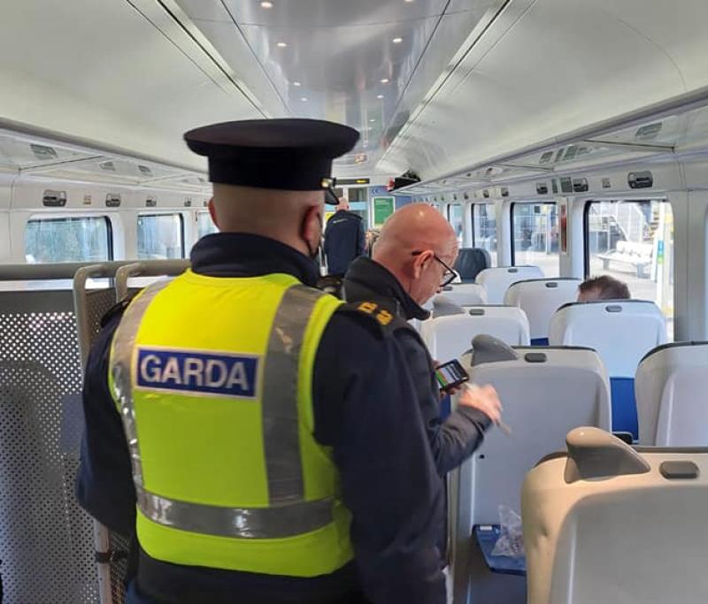 Gardaí carry out patrols on Kildare trains at the weekend 