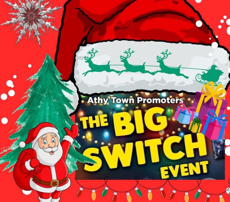 Christmas lights being switched on in Athy on Sunday 
