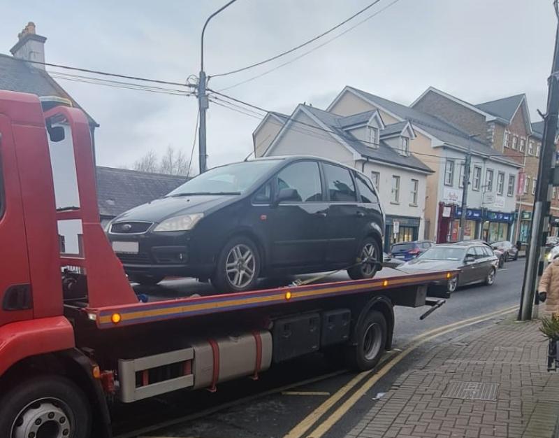 Car seized off the street in Naas town, Kildare 