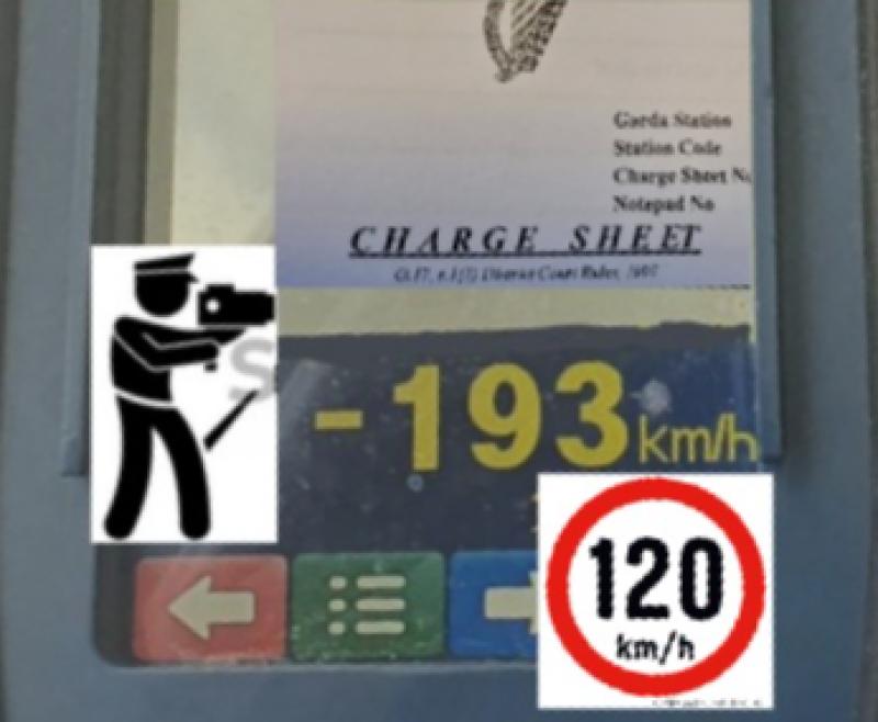 Kildare gardai arrest motorist who was travelling at 193kph on the M9