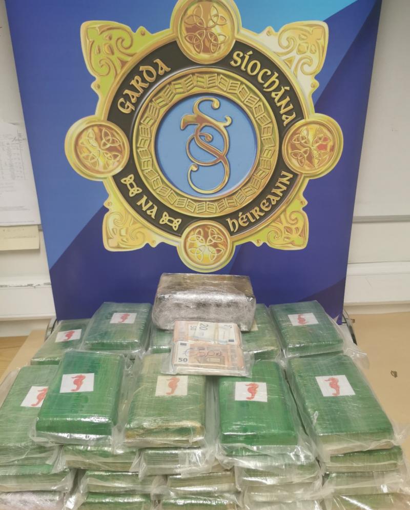 LATEST: €3.2 million worth of suspected cocaine seized by gardaí in near Kildare-Dublin border