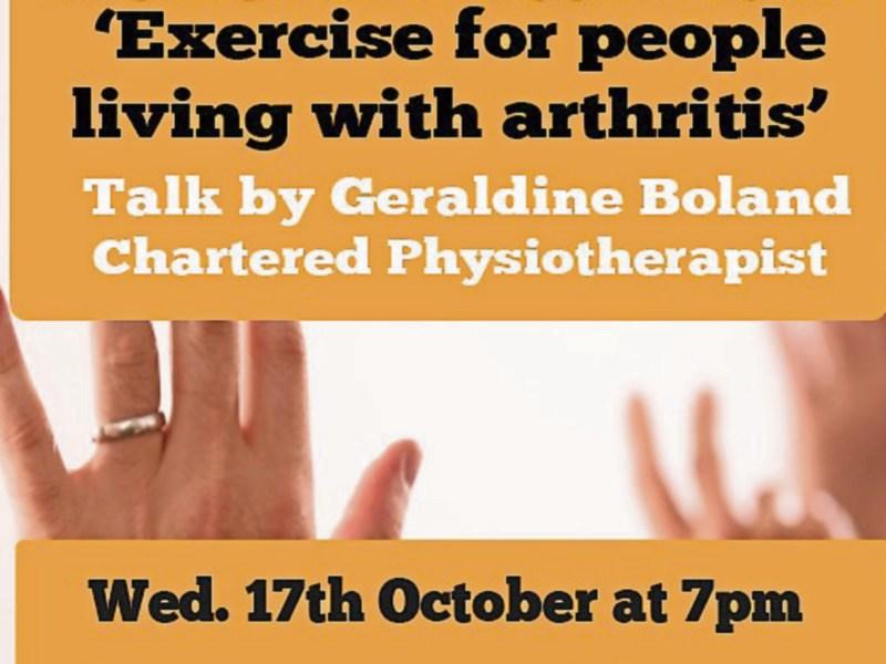 Exercise for people living with arthritis talk in Kildare town library