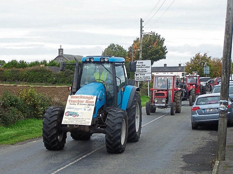Bracknagh's tractor run take place on Sunday