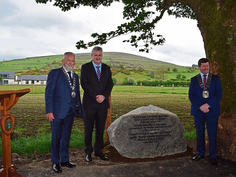 Local councillor unveils footpath in west Wicklow