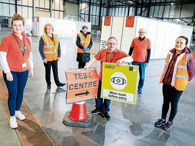 Kildare Covid-19 frontline volunteers at Punchestown testing centre on their work during second year of pandemic
