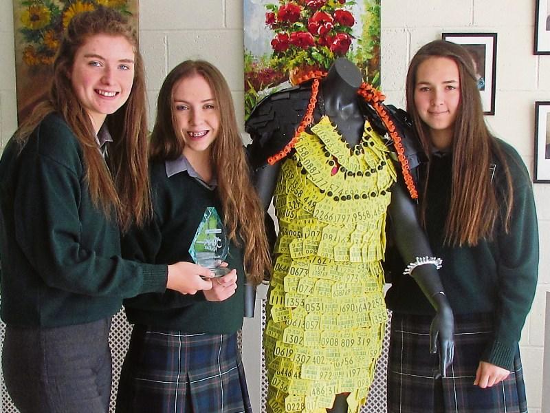 Clane's Scoil Mhuire trio make cow tags a fashion first