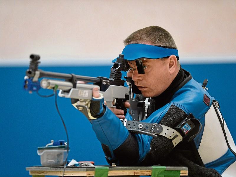 Newbridge sharp shooter Sean in action in Paralympics
