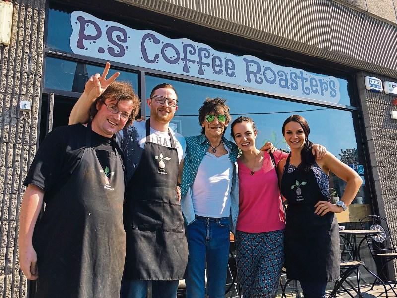 Ronnie Wood rocks into Roasters 