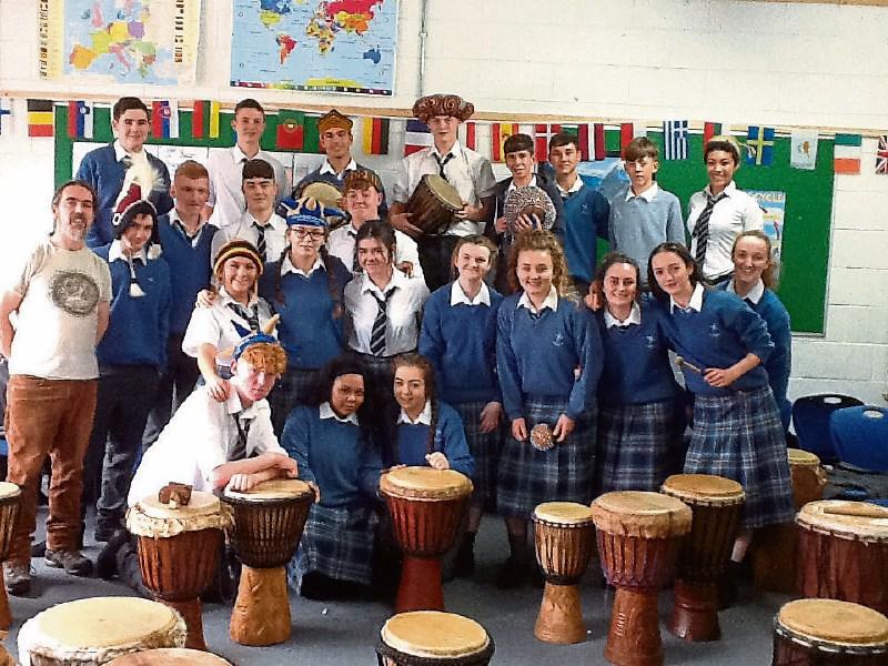 Rathangan students enjoy African drumming session
