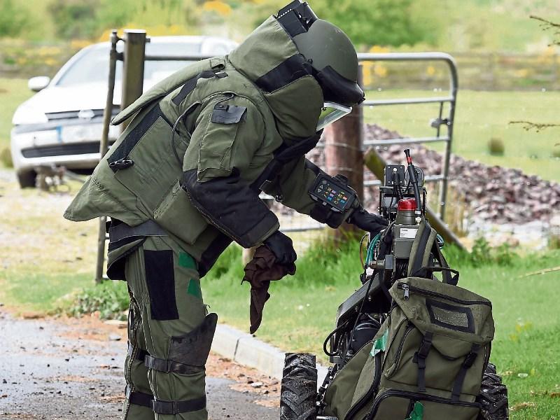 Bomb squad make safe explosive device in Athy