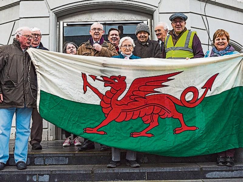 Attack of the Dragons! Welsh Flag flutters at Naas Town Hall