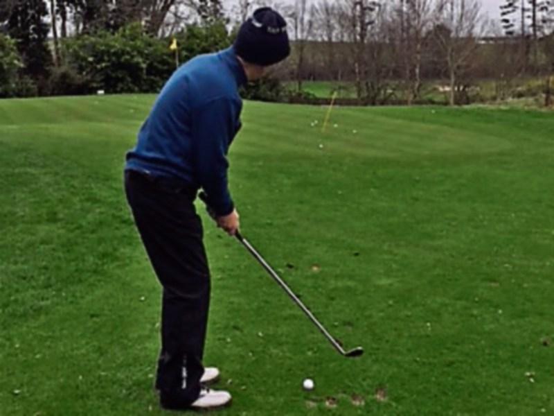 Stare at the target, glance at the ball