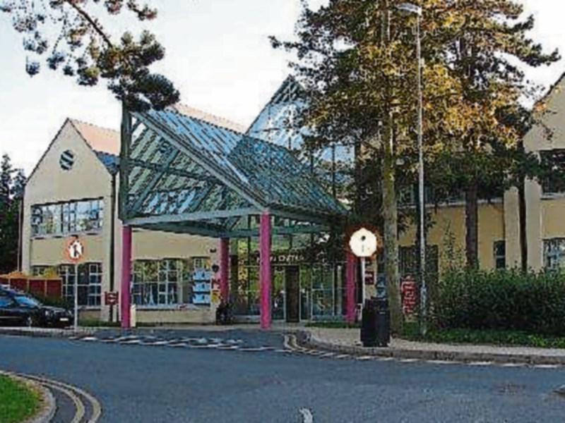 Trolley waits at Naas Hospital today