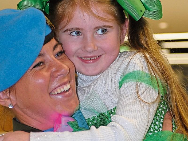 A warm welcome for Trooper Jessica Slevin on her return to the Curragh