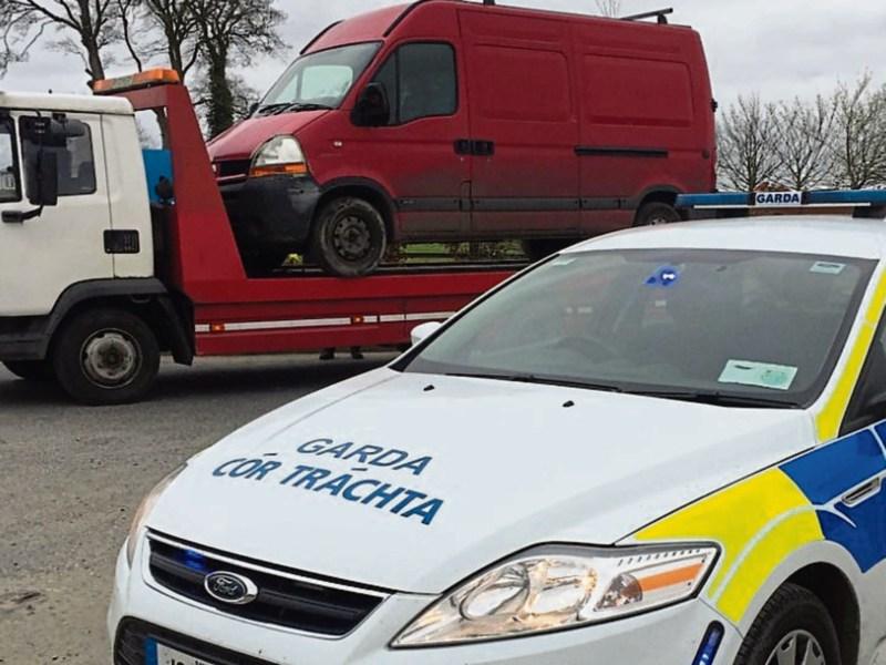 Van with no documents seized during Kildare traffic stops this morning