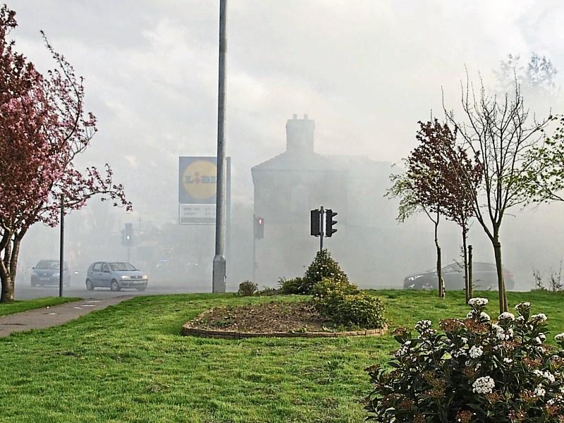 Firefighters tackle blaze in Sallins this evening