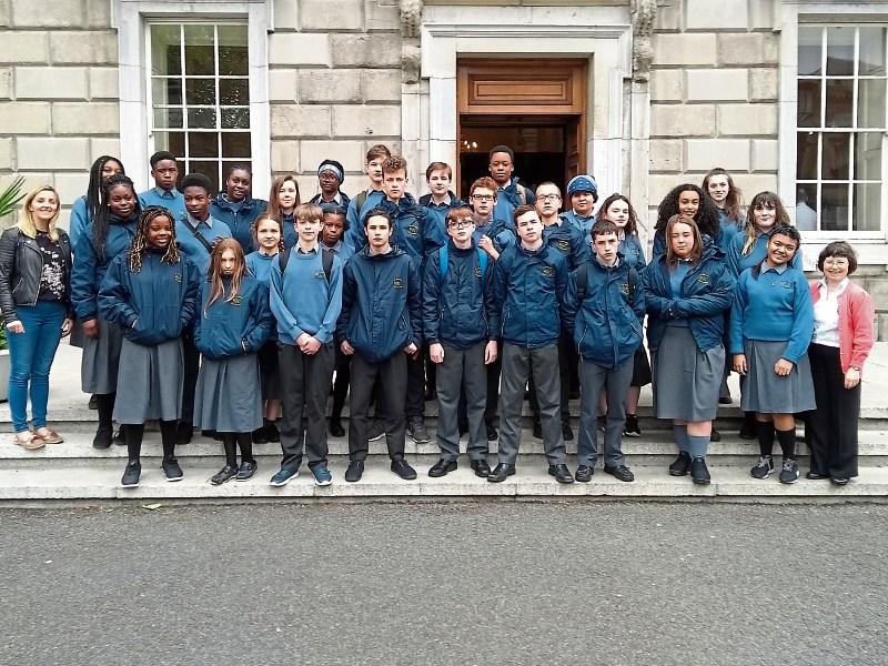 Newbridge pupils visit the Dáil on day Enda Kenny quits