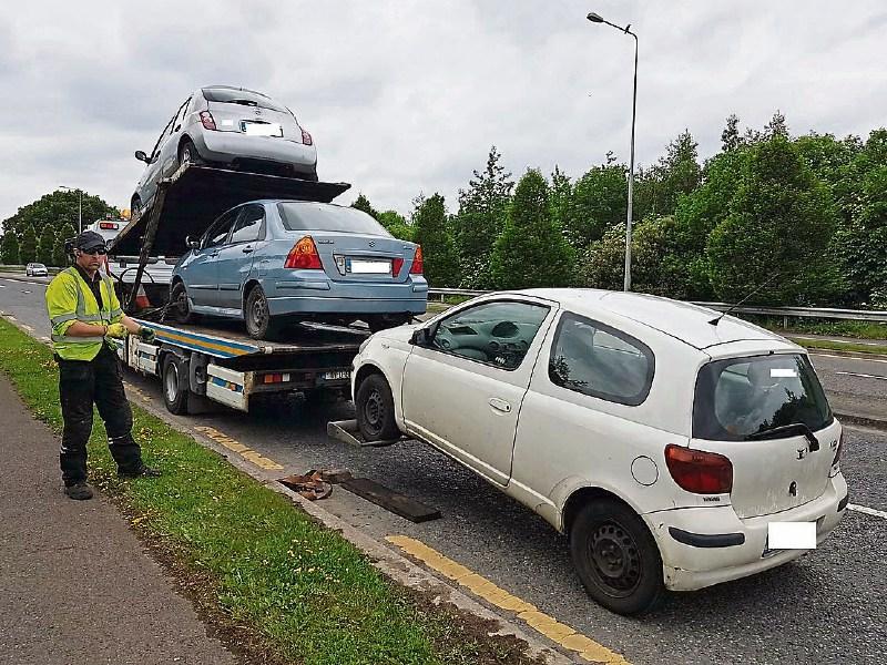 Gardaí in Kildare seize three uninsured cars in an hour