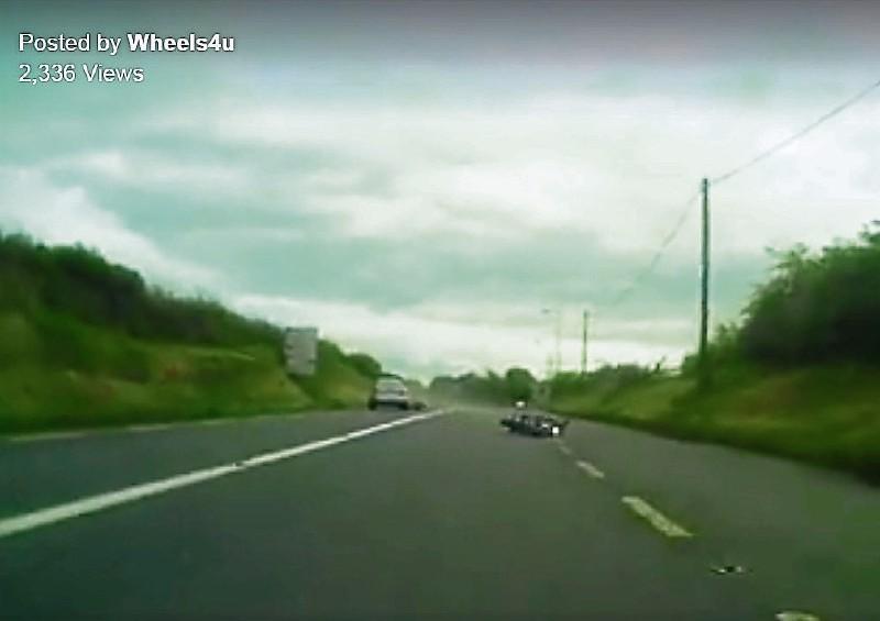 WATCH: Dramatic footage of motorbike crash near Painstown Cross