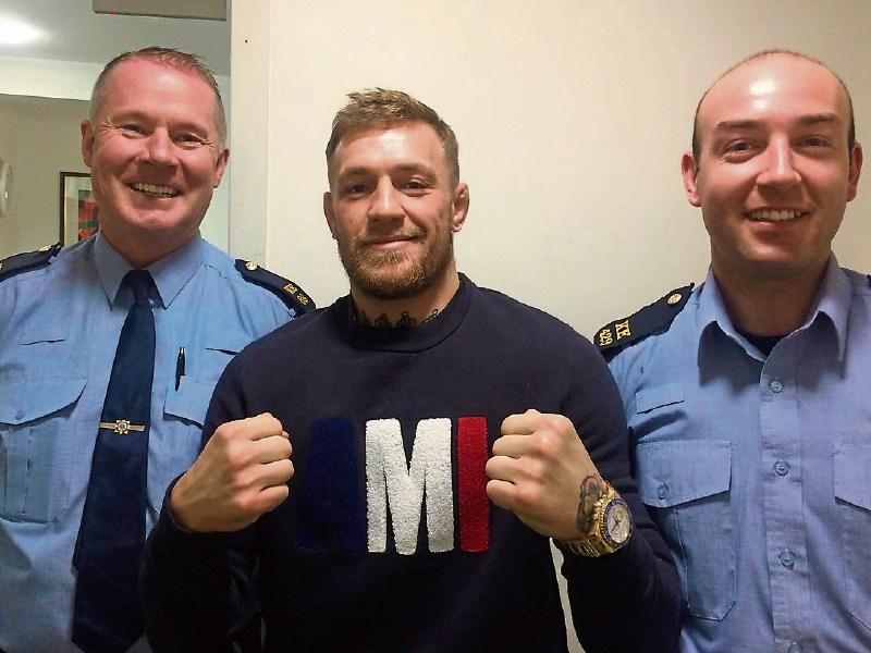 Conor McGregor visits Kildare Garda Station