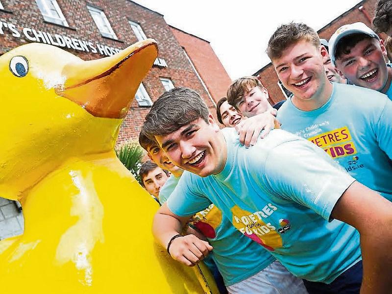 Clane's Clongowes College 'Duck Push' underway