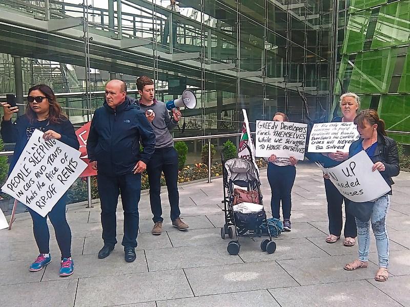 People Before Profit protest at Kildare County Council over housing