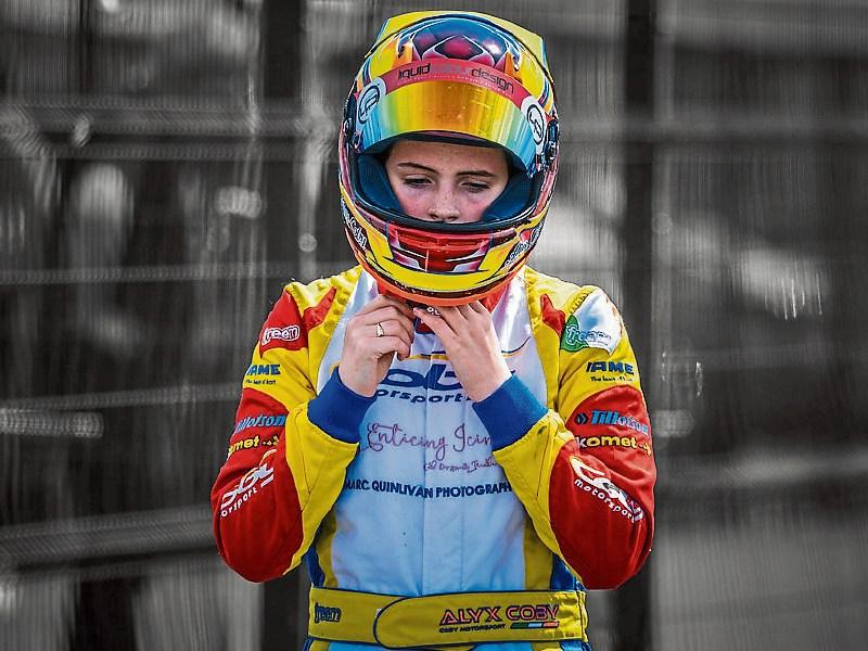 Newbridge racer Alyx Coby in second place of Motorsport Ireland Karting Championship