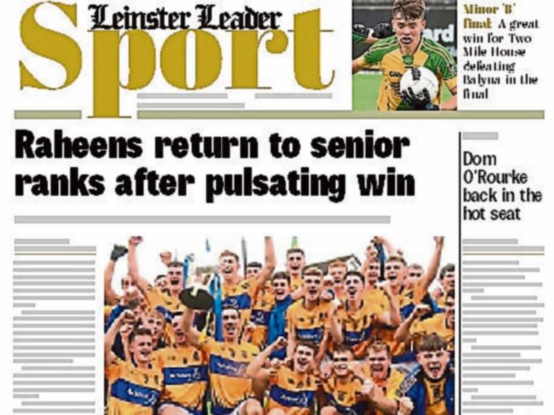 In this week's Leinster Leader Sport
