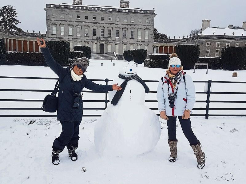 Kildare strollers meet Castletown House snowman
