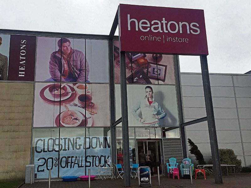Heatons at the Globe Retail Park, Naas, is closing down