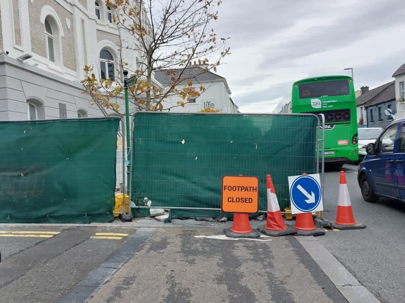 KILDARE: Naas main street footpath closure 'is neccesary to complete work'