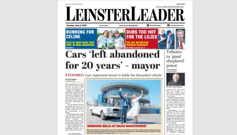 First wedding at Naas Racecourse! This week's LEINSTER LEADER is now now! 