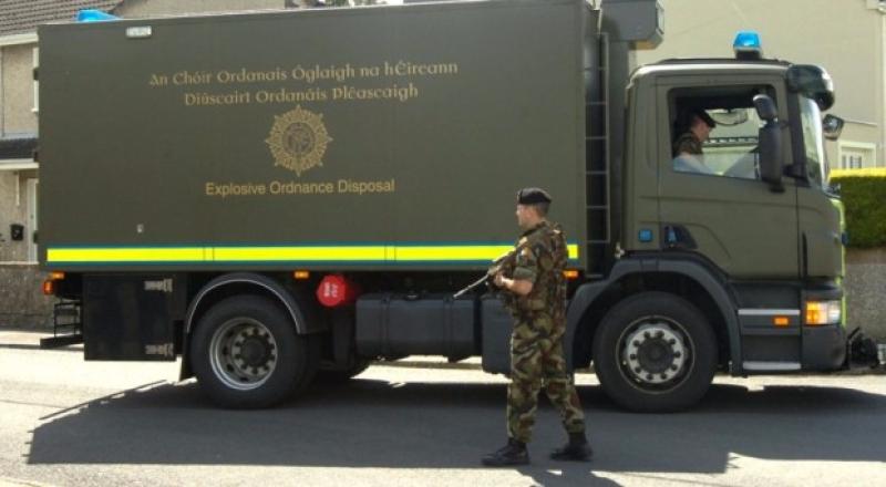The army bomb disposal unit at a previous incident in Limerick city