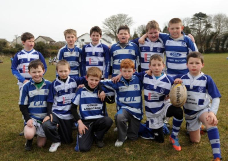 The Athy team that represented Kildare in the under 11 mini rugby at the Leinster Community Games finals at Longford rugby club. Picture: Adrian Melia