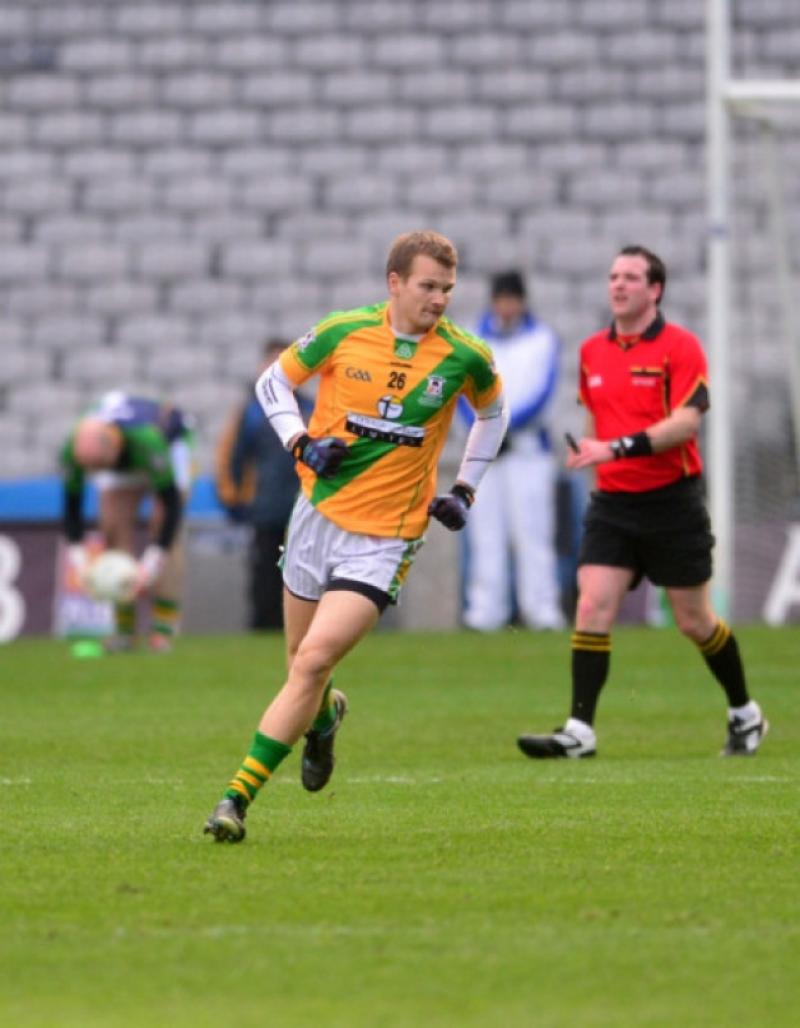 Peter Kelly comes on for the last two minutes for Two Mile House against Fuerty in the All Ireland Junior Club football final at Croke Park.