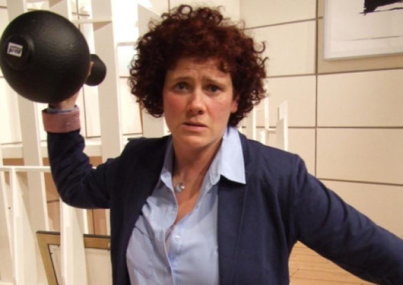 Zita McGarry Kelly in rehearsal for Prosperous Drama Society's latest production of The Goat or Who is Sylvia.