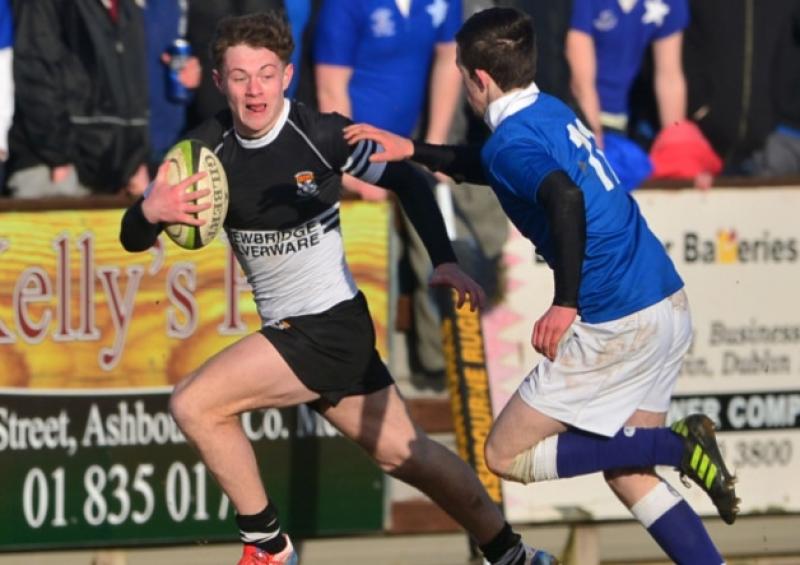 Mark Delaney of Newbridge College against  St Mary's in the Leinster schools senior cup game at Ashbourne.