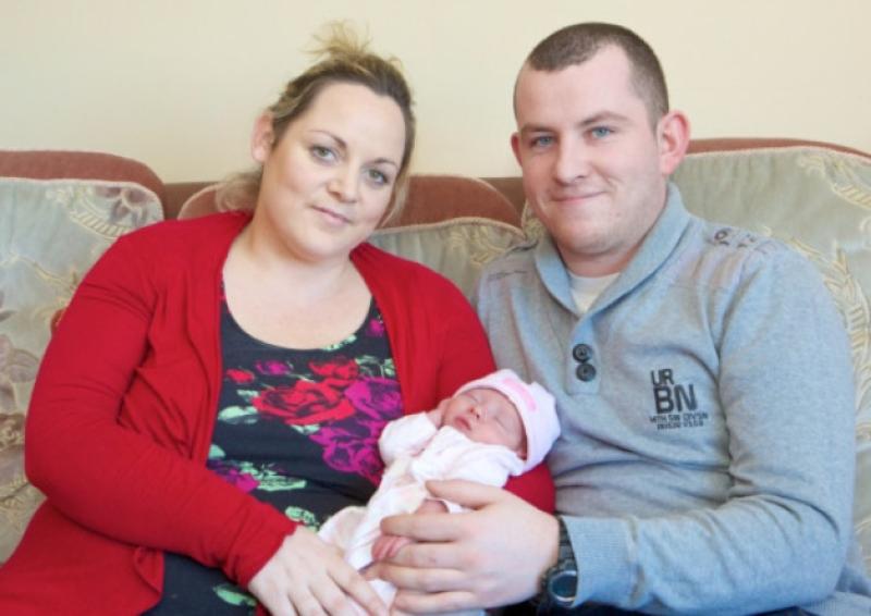 Little baby Leona with Mum Martina Ryan and dad Thomas Lambe, Kilteel.   Photo Tony Keane.