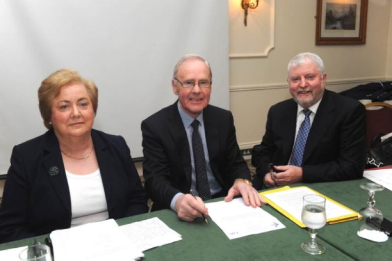 Club Kildare AGM at Hotel Keadeen, June Kelly, Pat Mangan, Dermot Reilly.